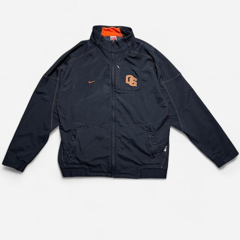 Nike Oregon State Beavers windbreaker jacket in black and orange. 2XL.